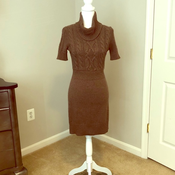 light brown sweater dress